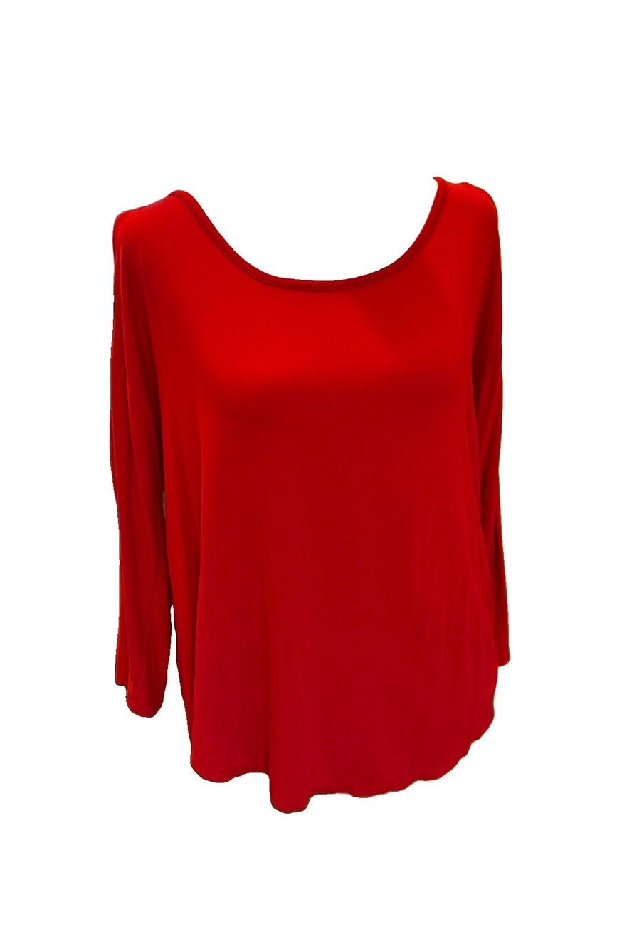 Soho New York & Company Red Keyhole Sleeve Blouse Top Size M